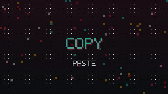 Cursor selecting pixel styled text ready to copy